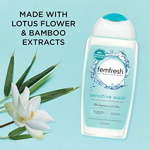 Femfresh Sensitive Intimate Wash 250ml – Fragrance-Free, pH-Balanced, Natural Ingredients