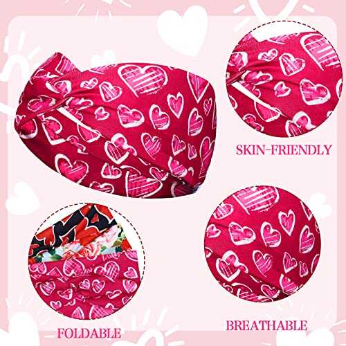 Giegxin Heart Headbands - 10 Pcs Valentine's Day Hair Accessories