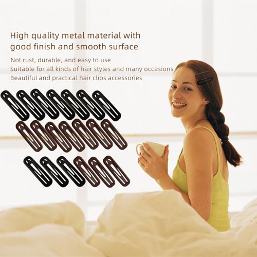 MaryLavender Medium Mixed Color Snap Hair Clips Set - 20 pcs, Elegant Hair Barrettes for Women & Girls
