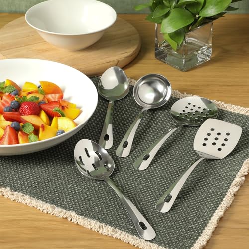 Gibson Home Landsworth 5-Piece Stainless Steel Serving Utensil Set