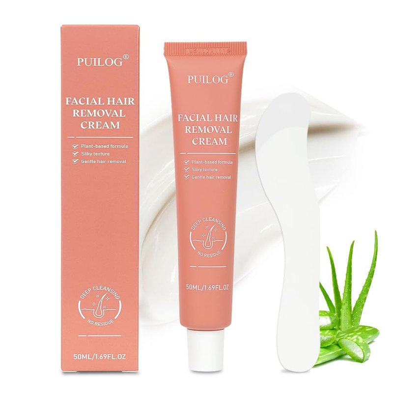 Facial Hair Removal Cream for Women - 5 Min Painless Depilatory Solution for Face & Chin | 1.69 fl. oz