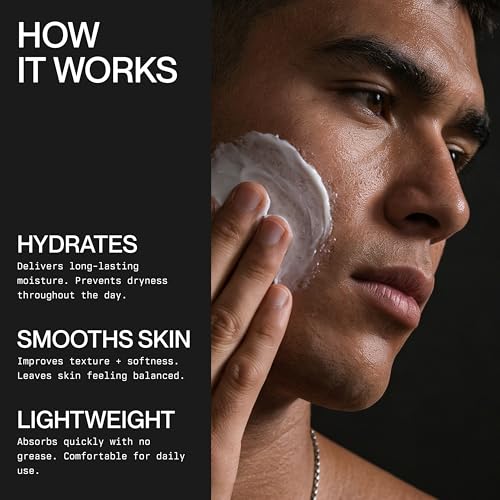 Men's Face Moisturizer - Lightweight, Hydrating, Non-Greasy 1.7 fl oz