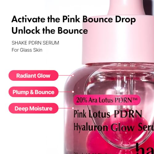 Hanskin PDRN Glow Serum with Pink Lotus & Peptides - Hydrating Face Treatment