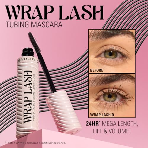 Revolution Wrap Lash Tubing Mascara - 24-Hour Black Formula