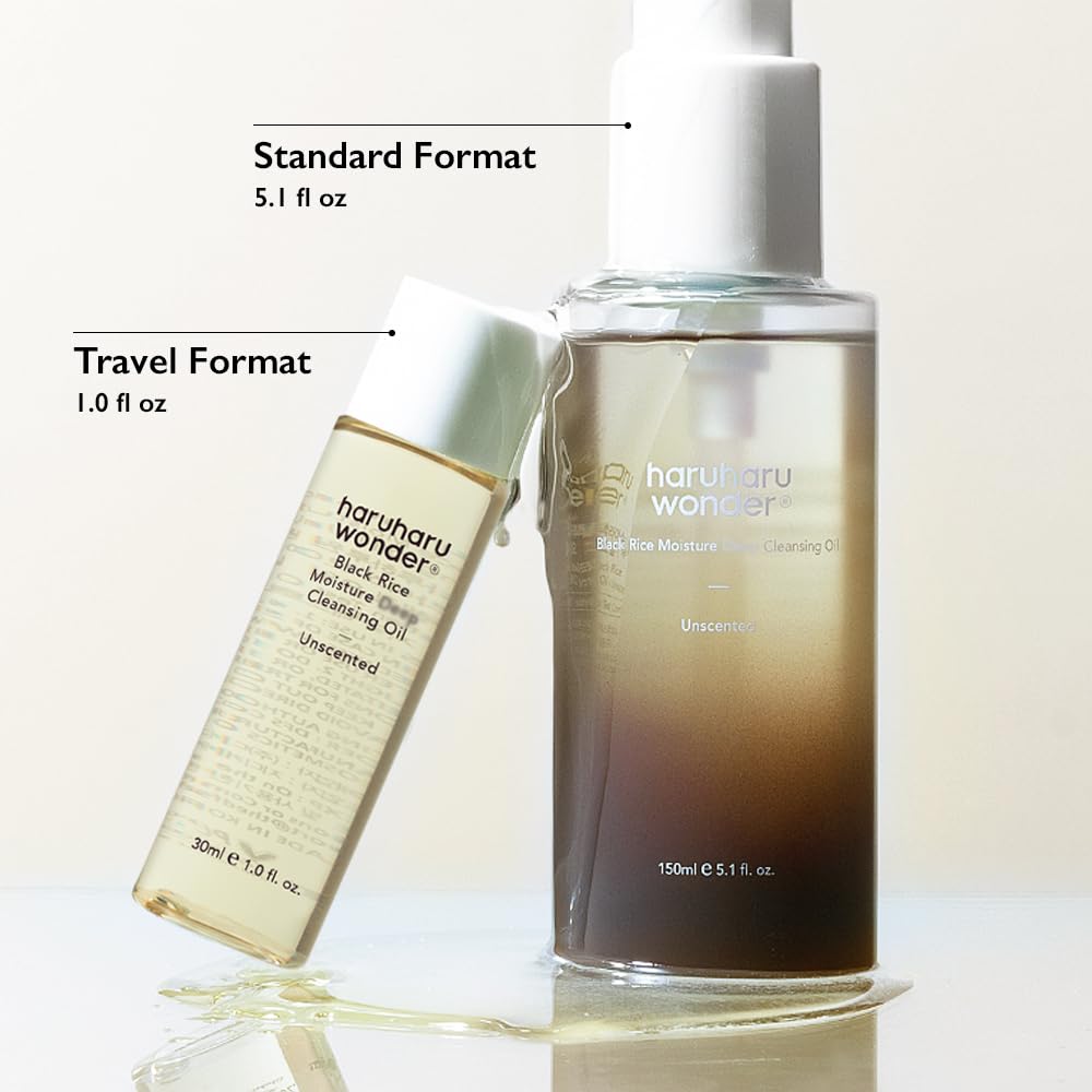 Black Rice Moisture Cleansing Oil - Korean Skincare Daily Makeup Remover | Travel Size 1.0 fl oz