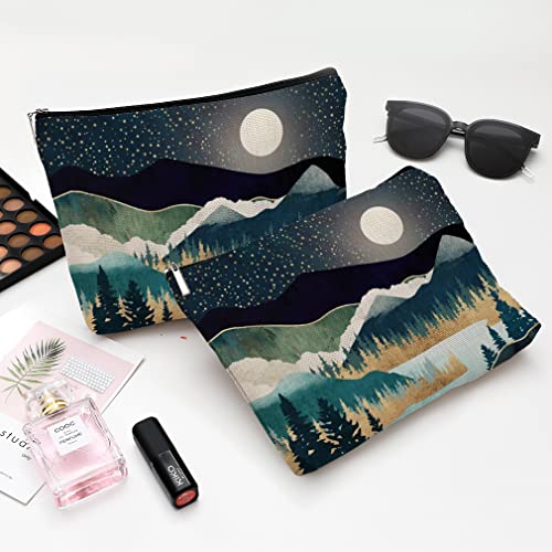 Forest Makeup Bag - Portable Cosmetic Pouch, 10x7 Inch