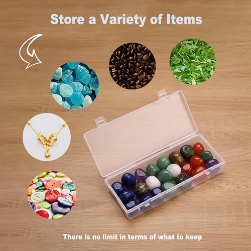 6-Pack Clear Plastic Storage Boxes with Lids for Craft & Desk Supplies