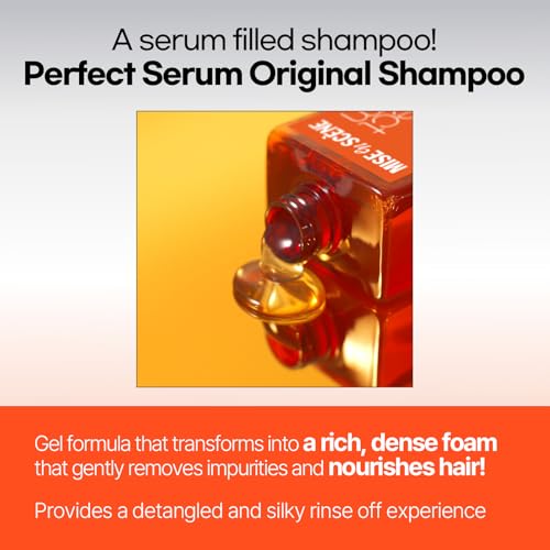 Mise En Scene Perfect Original Serum Hair Care Set | Travel Size Hair Products for Frizzy and Dry | Mini Hair Oil for Heat Protection | Damage Repair Shampoo & Treatment | Gift set for women (3 Count)