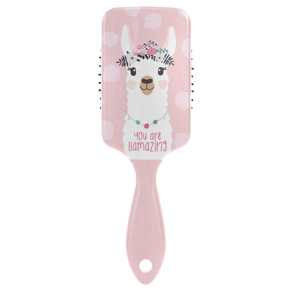 Ice Hockey Hair Brush | Soft Bristles for Wet & Dry Hair | Anti-Static & Frizz Control Comb for Women & Girls