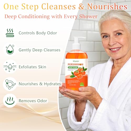 Wigarjur Persimmon Body Wash 16.9 Fl Oz - Natural Odor Control