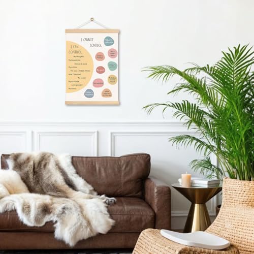 Things I Can Control Mental Health Poster with Hanger Frame - 12.5x17