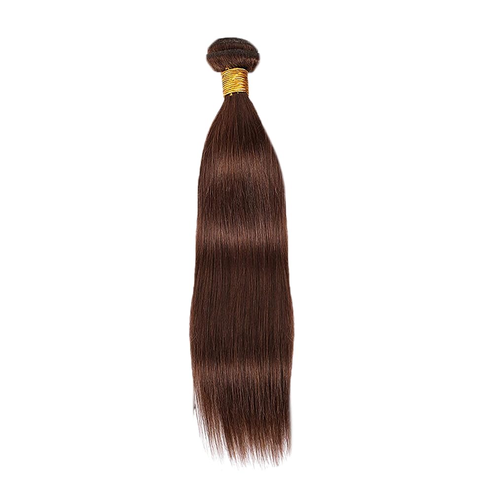 #4 Brown Bundles Human Hair Straight Bundles 19 21 23 Inch Chocolate Unprocessed Brazilian Virgin Hair 3 Bundle 50 Gram Per Bundle Deals Quick Weave Hair Extensions