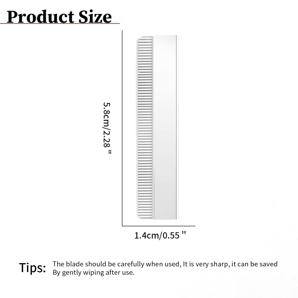 Bezall 50Pcs Single Edge Razor Blades, Stainless Steel Straight Razor Blade Refills, Eyebrow Trimmer Facial Hair Blades for Women and Men
