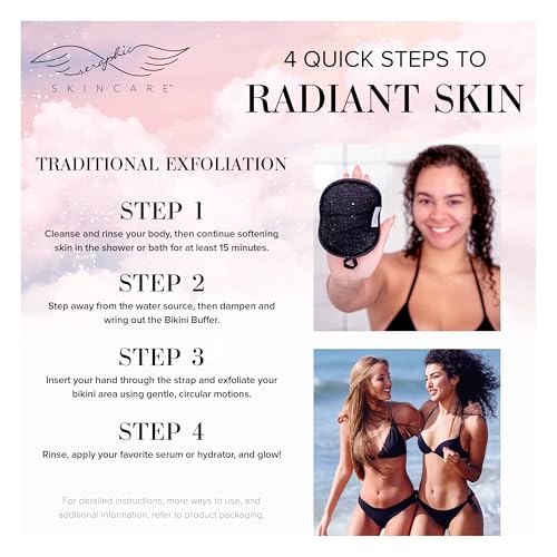 Bikini Buffer Scrub Mitt for Women - Exfoliates Ingrown Hairs & Razor Bumps