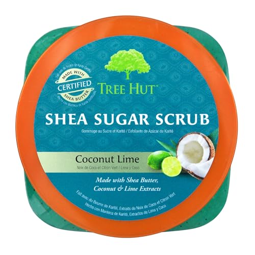 Tree Hut Coconut Lime Body Scrub - Exfoliating Sugar Scrub, 18 Oz