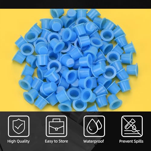 ATOMUS Tattoo Ink Caps Kit 300 Mixed S/M/L with 2 Cup Holders
