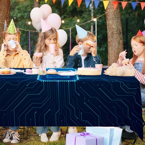 Technology Circuit Board Tablecloth - 53x98 Inch Waterproof Decor