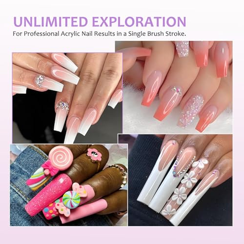 ZoCCee Gradient #10 Acrylic Nail Brush - Kolinsky Sable for Art & Extensions with Storage