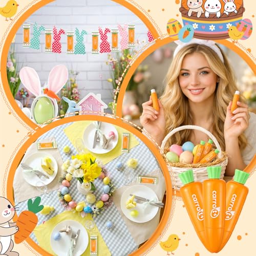 Dansib 6-Piece Carrot Lip Balm Set - Red Velvet Carrot Cake Moisturizing Care