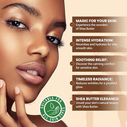 100% Pure African Shea Butter - 1 lb Natural Moisturizer for Skin & Hair