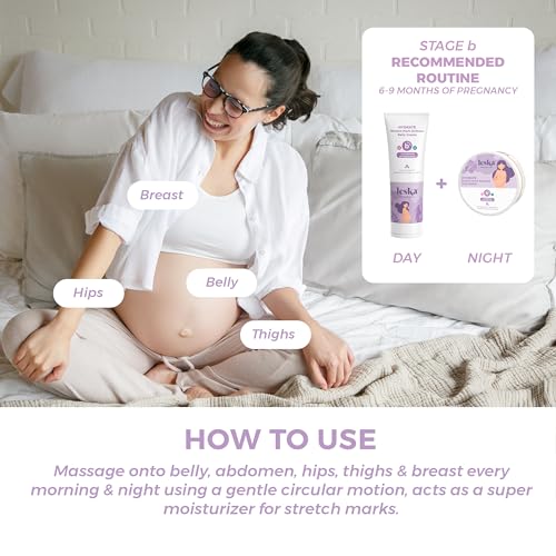 Leska Maternity Cream 2-Pack | STAGE B: HYDRATE Stretch Mark Defense Belly Cream & Butter (Pregnancy Months 6-9) | Part of a Complete 3-Stage Pregnancy Skincare System (4-4.93oz)