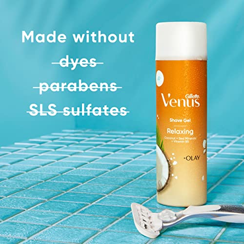 Gillette Venus Relaxing Coconut Shave Gel, Women¡¯s, Shaving Cream, 7 oz Pack of 6 (42 oz total)