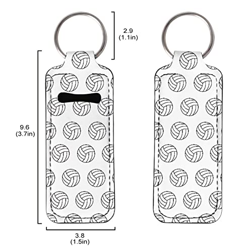 Suobstales Lip Balm Holder Keychain Clip - Lipstick & Lipstick Tracker Sleeve