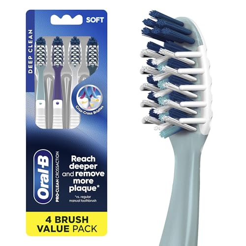 Oral-B CrossAction All-In-One Toothbrush Set, Soft, 4 Count