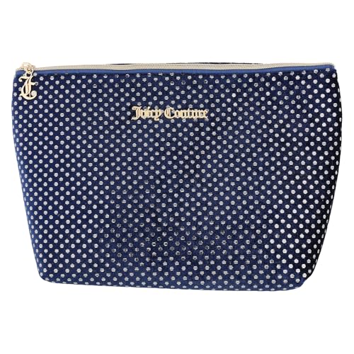 Juicy Couture Glitter Makeup Bag - Spacious Travel Toiletry Organizer
