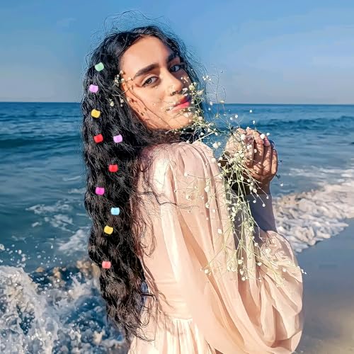 100 Pcs Rainbow Mini Hair Clips - Colorful Tiny Claw Clips for Women & Girls