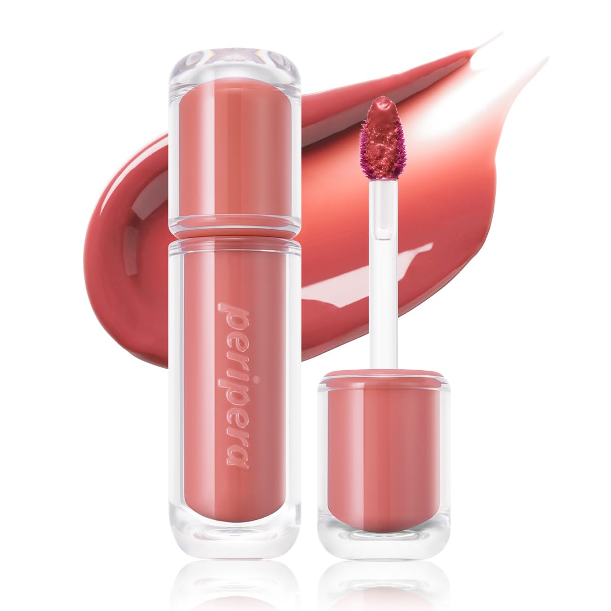 Peripera Mood Glowy Tint - Buildable K-Beauty Lip Tint for Sensitive Lips | Lightweight, Non-Sticky, 01 Tiny Strawberry