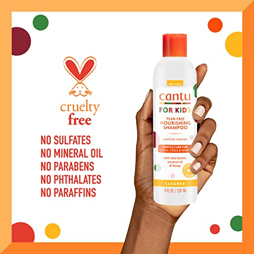 Cantu Care for Kids Tear-Free Nourishing Shampoo 8 fl oz (Pack of 3)
