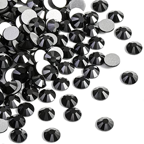 Beadsland Flatback Crystal Rhinestones SS6 Jet Hematite 1.9-2.1mm 2880pcs