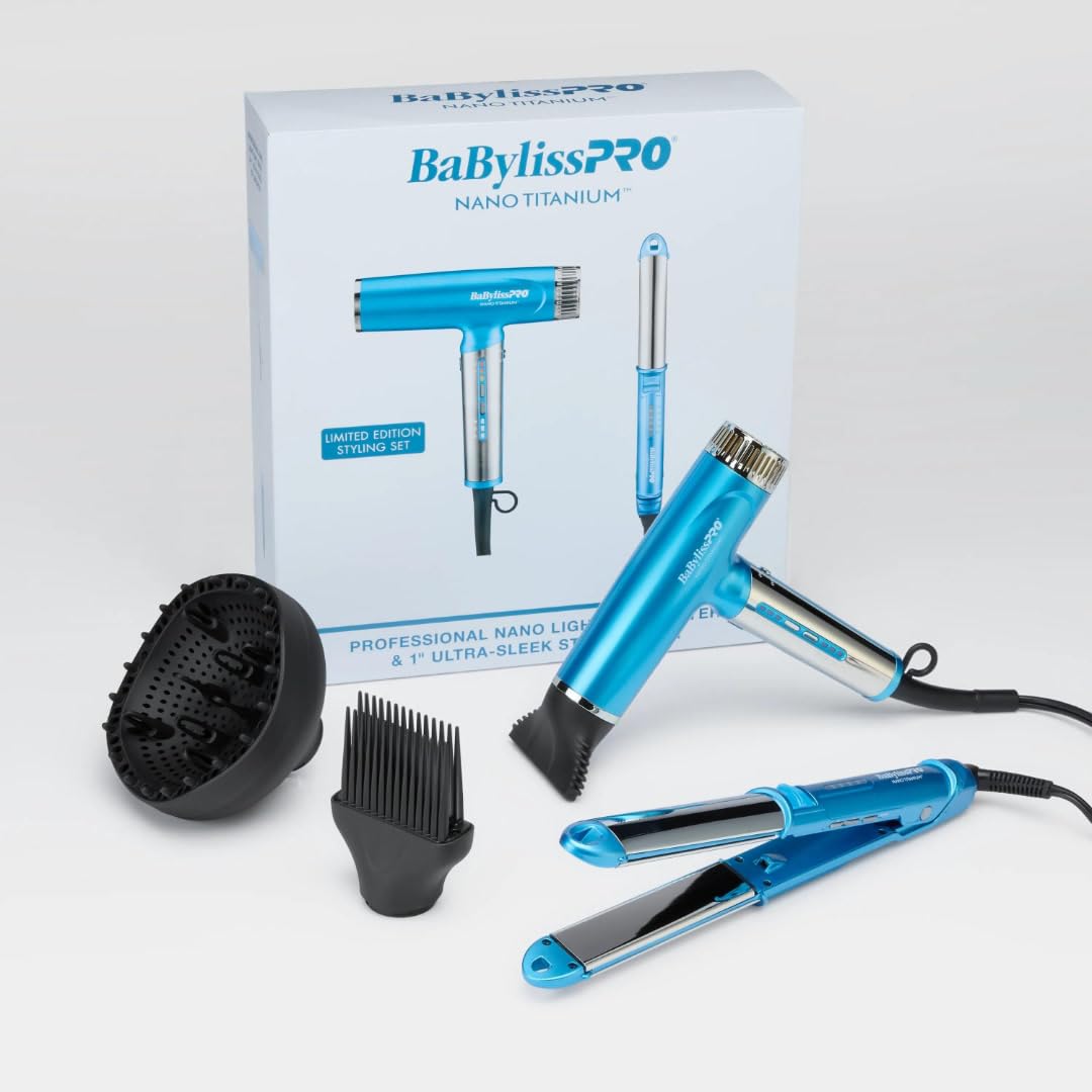 BaBylissPRO Hair Dryer - Nano Titanium Ionic Dual-Voltage | Lightweight & Compact Design