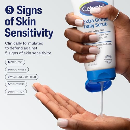 Cetaphil Exfoliating Face Wash 6oz (Pack of 2) - Gentle Daily Scrub for Sensitive Skin