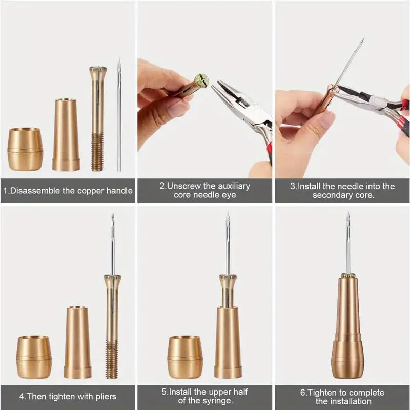 Small Drill Punching Tool - Conical Crochet Hook Hand Drill for Silicone Mold Making | Shoe Repair & Candle Crafting