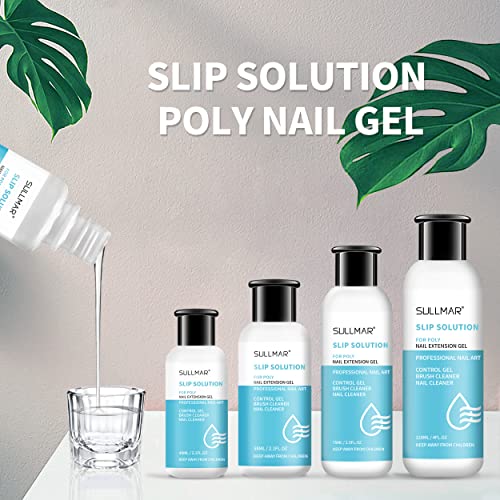 SULLMAR Poly Nail Gel Slip Solution – 1.35 FL OZ, 4-in-1 Formula