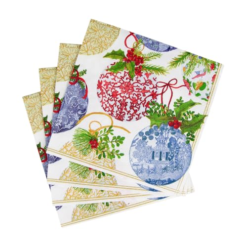 Caspari Triple-Ply Cocktail Napkins - 20 Eco-Friendly Designs