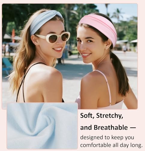 TERSE Headbands for Women Non Slip Twist Spring Headbands - Color-B