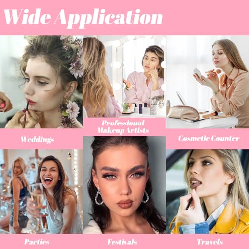 Pink Disposable Makeup Applicators Kit with Organizer - 206 pcs Professional Tools