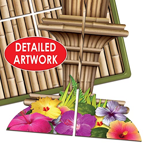 Tiki Torch Cupcake Stand - Luau Party Dessert Holder, 15.25" Tall