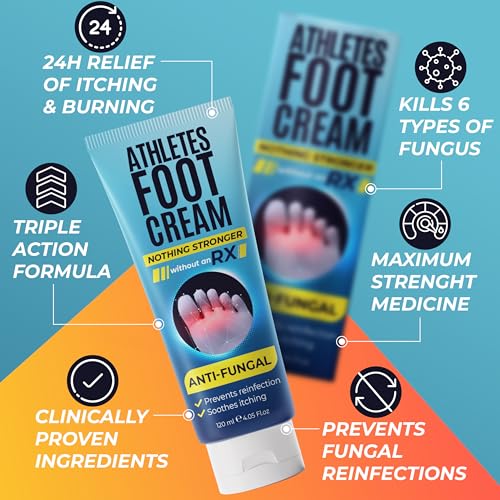 Athlete's Foot Cream - Antifungal Relief for Cracked Heels & Dry Skin