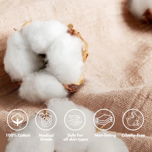 Intrinsics 3” Dual-Sided Cotton Rounds - Lint-Free Makeup Removal Pads (100 Count)
