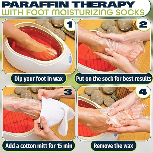 KETAR Disposable Plastic Foot Covers for Moisturizing & Paraffin Wax - 200 Pcs