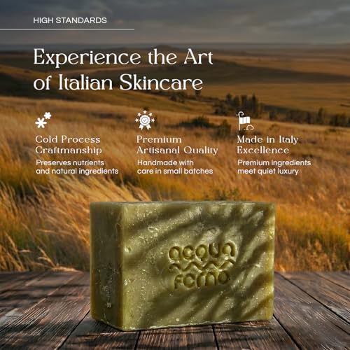 Acqua Forno Italian Olive Oil Castile Soap Bar with Aloe Vera, 5.2 oz