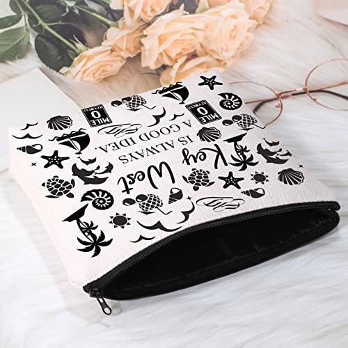 Key West Is Always Cosmetic Bag - POFULL Florida Summer Gift