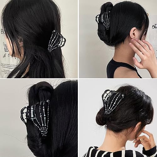 Skull Design Metal Hair Clip for Women - Halloween Hair Accessory