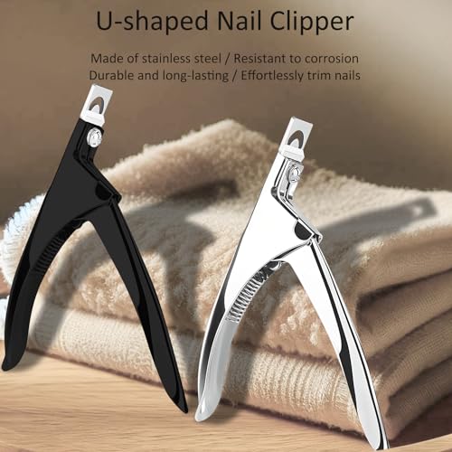 2-Pack Professional Acrylic Nail Clippers – Durable Stainless Steel & Titanium-Coated