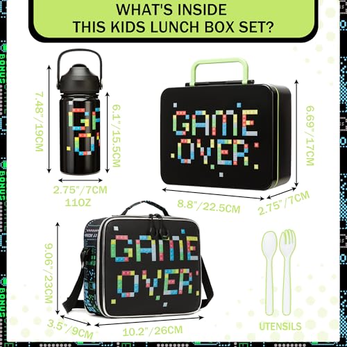 Kids Bento Box Set with Lunch Bag, Water Bottle & Utensils