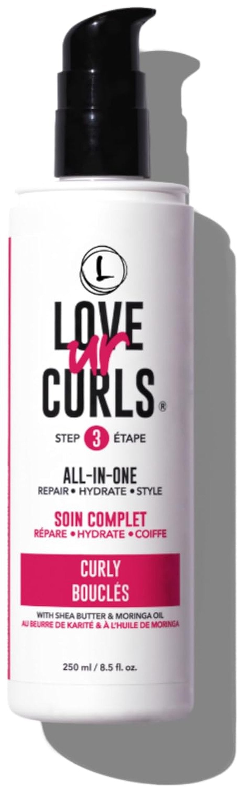 All in One Curl Cream Styler - Anti-Frizz Curling Cream for Curly Hair | Hydrate & Define with Shea Butter, 250mL